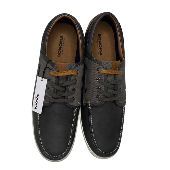 Sonoma Royce Classic Boat Shoes (Size:13, Color:Gray/Brown/White) - Picture 2 of 6